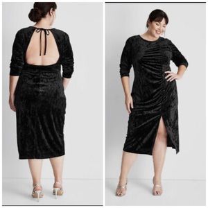 Black velvet dress